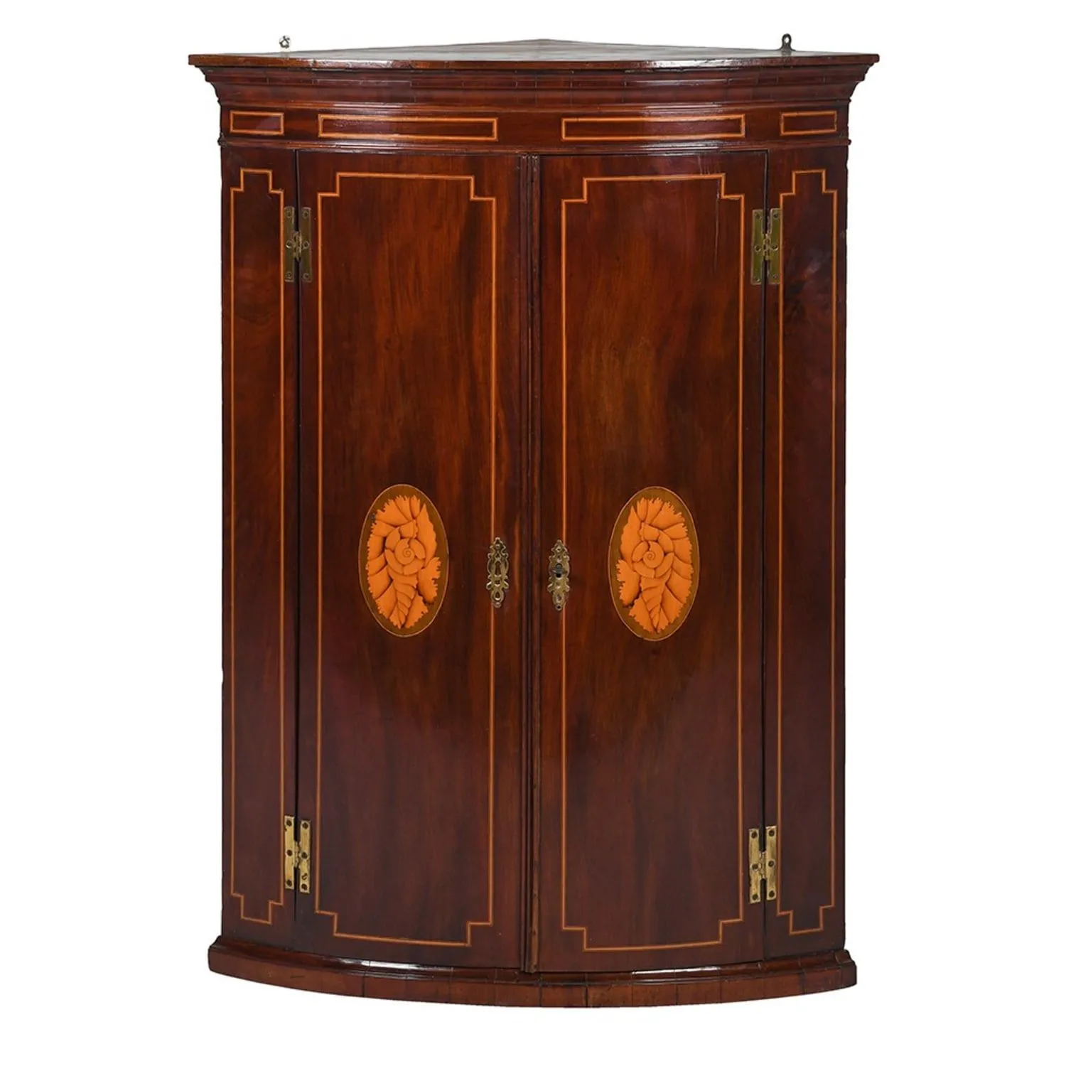 Inlaid Corner Cupboard Inlaid Corner Cupboard